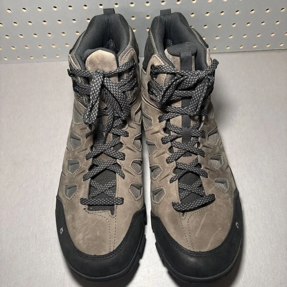 Oboz Sawtooth X Mid Hiking Boots Mens Size 15 Brown Charcoal B-Dry Waterproof WP